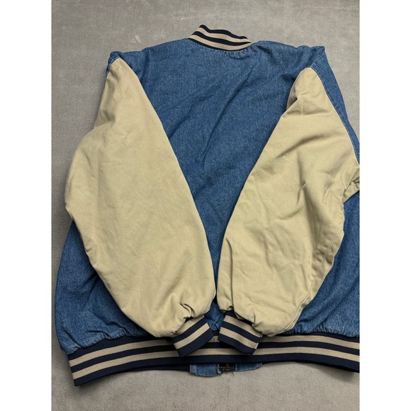 Vintage USPS Postal Service Denim Bomber Jacket Los Angeles Mens XXL Made in USA - Picture 6 of 7